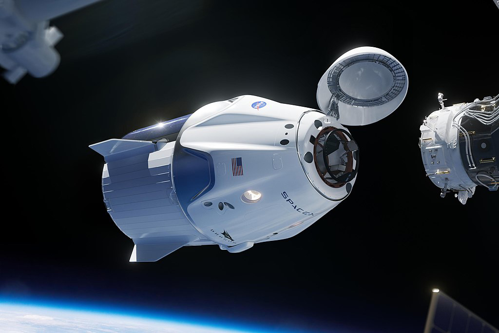 Стыковка корабля Dragon 2 с Международной космической станцией. Фото SpaceX